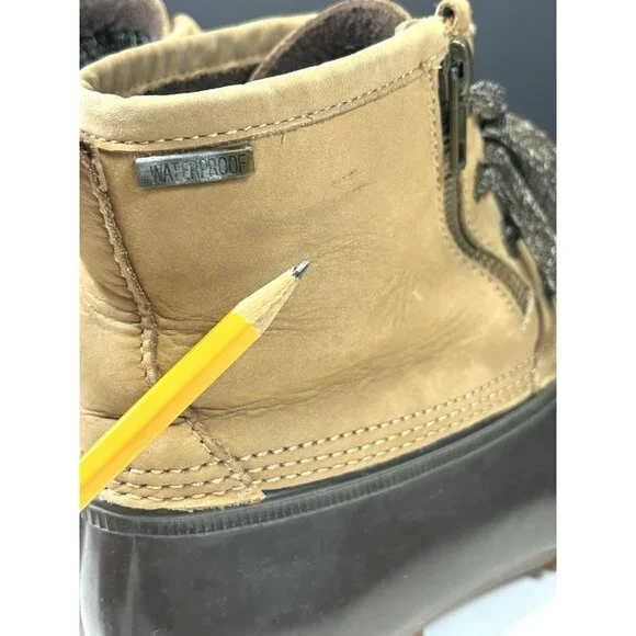 GH BASS Duck Boots Womens 9M Tan Chocolate 71-22313 - Picture 9 of 16